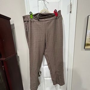 Pull up plaid dress pants